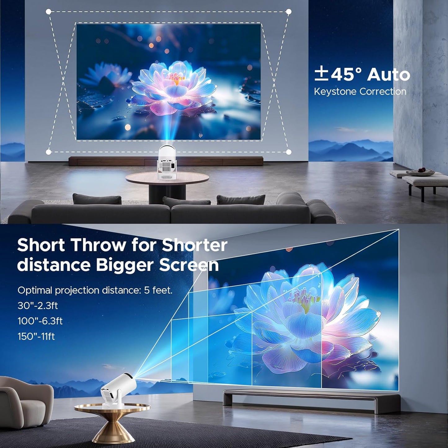 🚀 Proiettore Wireless Ultra-Compatto – Trasforma ogni parete in un cinema!