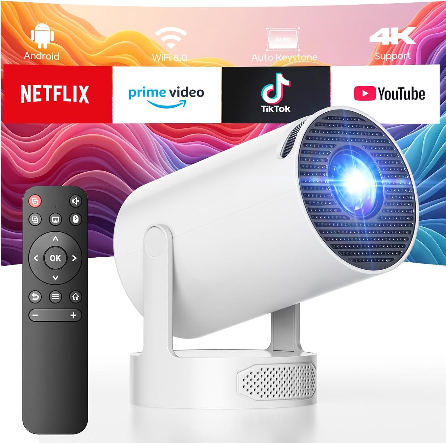 🚀 Proiettore Wireless Ultra-Compatto – Trasforma ogni parete in un cinema!