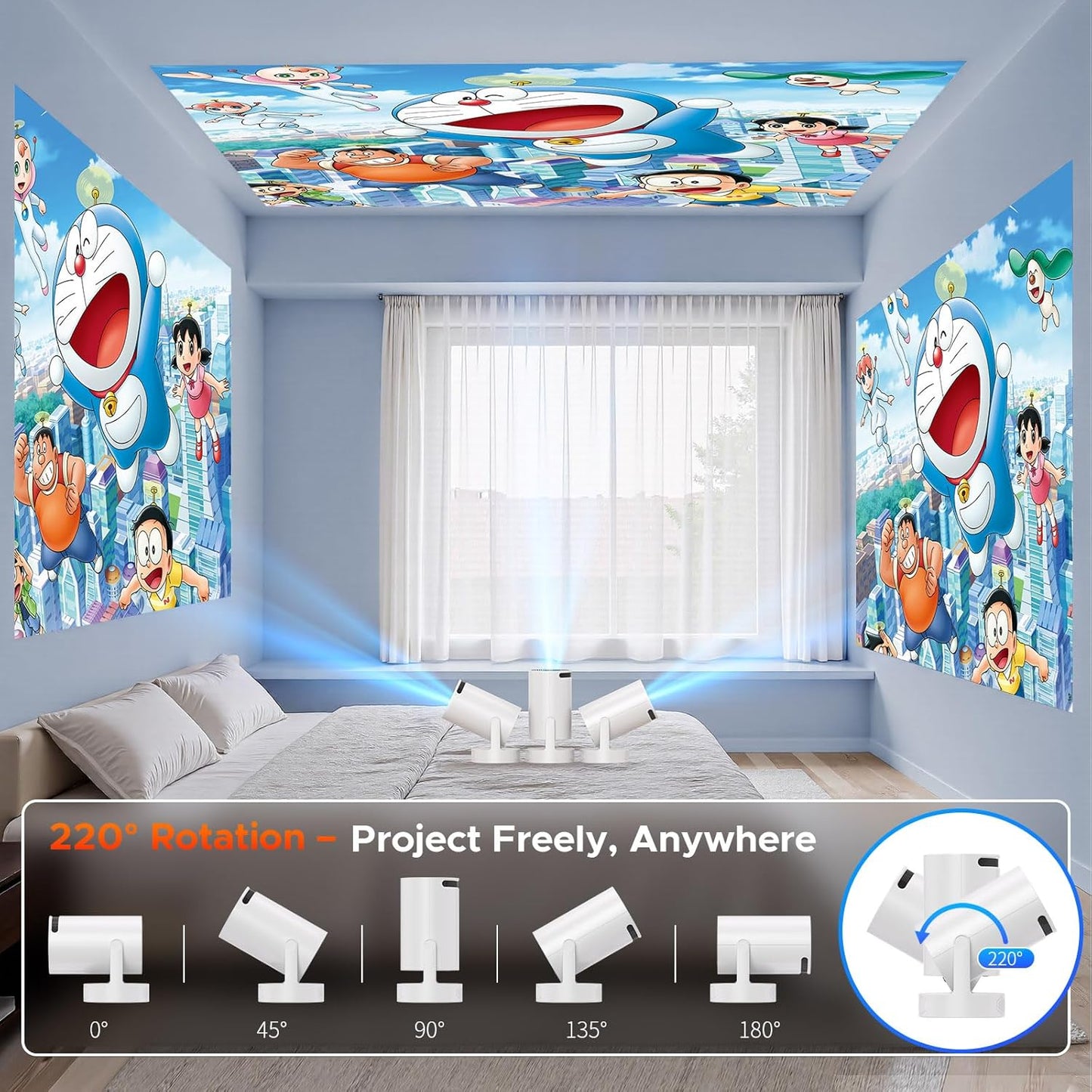 🚀 Proiettore Wireless Ultra-Compatto – Trasforma ogni parete in un cinema!